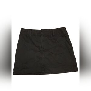 GAP Khakis Women's Black Plus Size Full Zipper Casual Mini Skirt, Sz 14